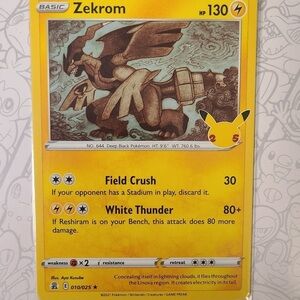Zekrom 010/025 & Reshiram 002/025 25th Anniversary Celebration Pokemon TCG